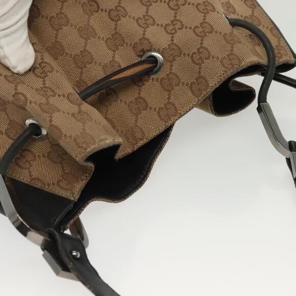 GUCCI GG Canvas Shoulder Bag Beige Gold 001 001 - Picture 7 of 16